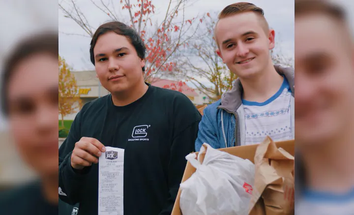 Cancer sufferer Chris Betancourt (L) and his best friend Dillon Hill have created a bucket list of over a hundred things to do. (Screenshot via One List, One Life/Facebook)