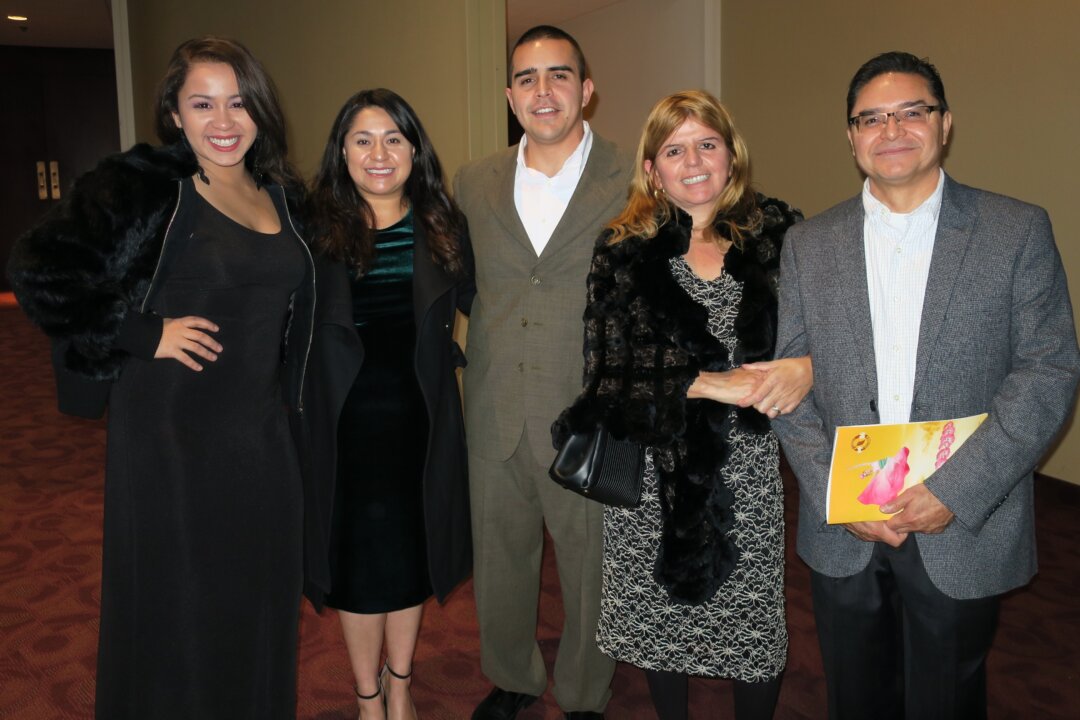 The Sanchez family enjoyed watching Shen Yun at the William Saroyan Theatre in Fresno, Calif. on Dec. 27, 2017. (Chiawei Lin/The Epoch Times)