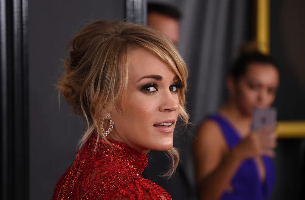Carrie Underwood arrives for the 59th Grammy Awards in Los Angeles, California, on Feb. 12, 2017. (Mark Ralston/AFP/Getty Images)