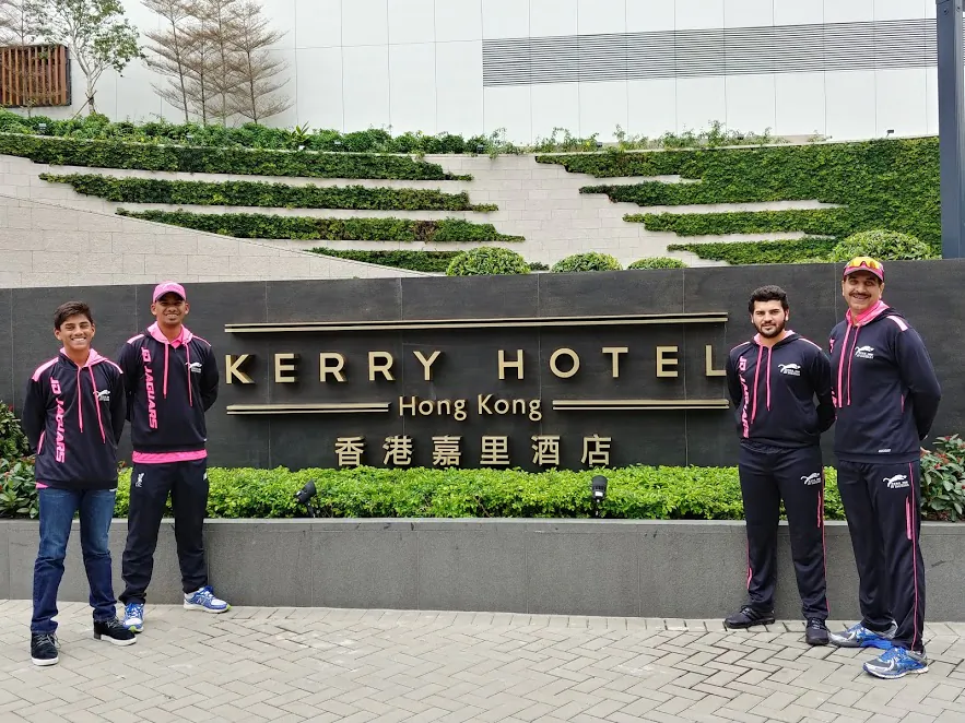Players of HKT20Blitz team Hung Hom JD Jaguars are now supported by big brands like Kerry Hotel. (Hung Hom JD Jaguars)