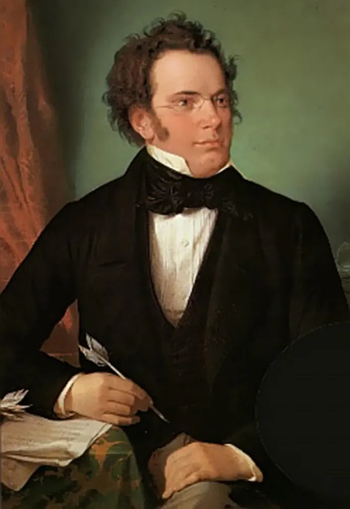 "Franz Schubert," 1875, by Wilhelm August Rieder (1796–1880). Oil painting after watercolor, 1825, Historisches Museum der Stadt Wien. (Public Domain)