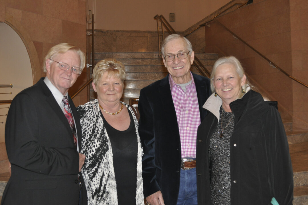 (L to R) Bill Oxford, Carol Oxford, Les Waymack and Rebecca Waymack enjoyed watching Shen Yun at the Bass Performance Hall in Fort Worth, Texas on Jan. 8, 2018. Les Waymack, a retired college professor from Tarleton State University, found the precision and synchronized movement amazing. (Sherry Dong/The Epoch Times)