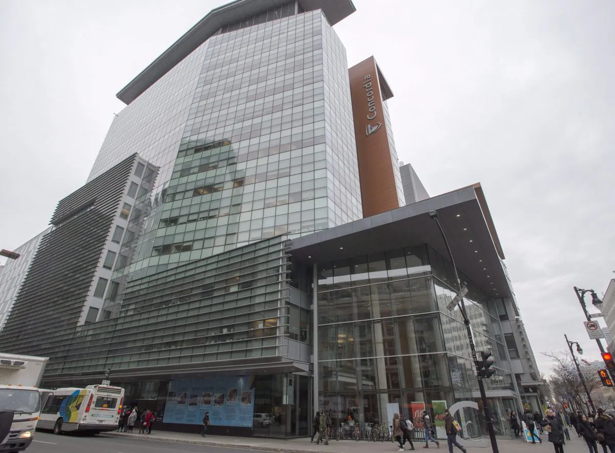 Concordia University's downtown campus in Montreal. The Montreal Institute for Genocide and Human Rights Studies at Concordia held a talk by Uyghur leader Dolkun Isa on March 26. (The Canadian Press/Ryan Remiorz)