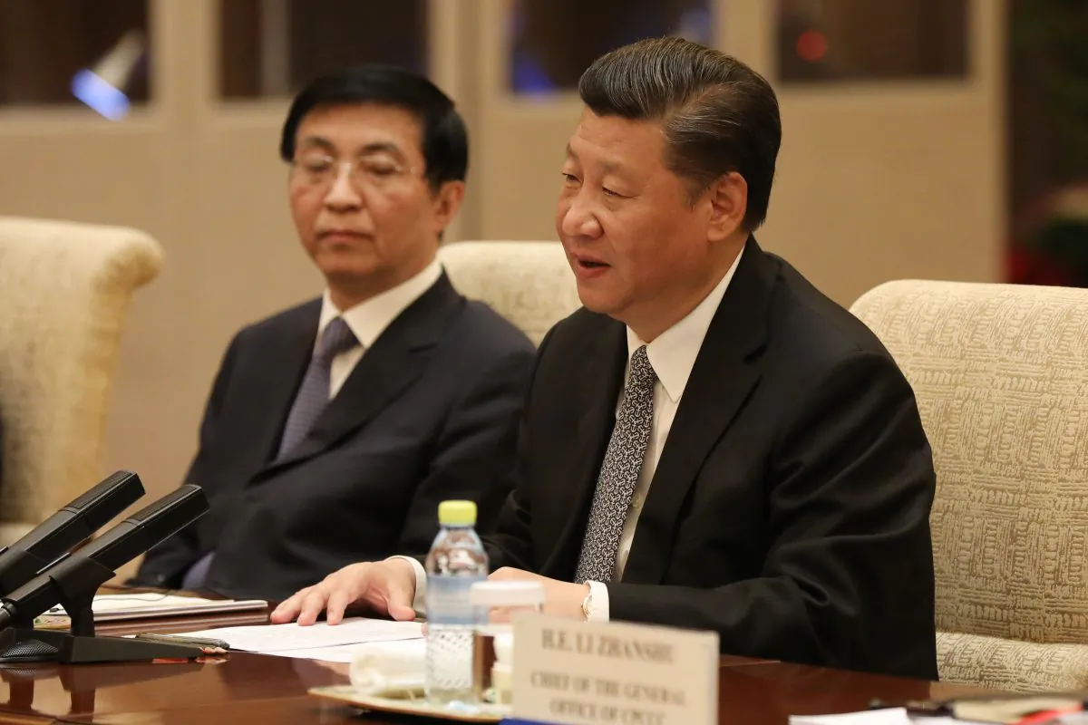 Chinese President Xi Jinping during a bilateral meeting at Diaoyutai State Guesthouse in Beijing, China on May 16, 2017. (Wu Hong-Pool/Getty Images)