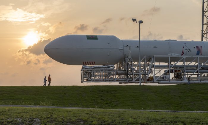 SpaceX's Falcon 9 in Cape Canaveral, Fla., on April 26, 2015. (NASA via Getty Images)