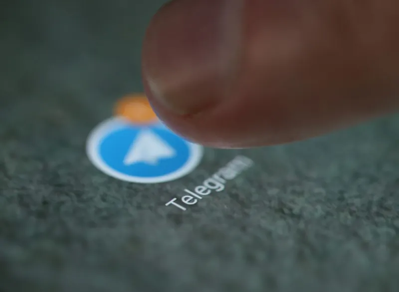 The Telegram app logo is seen on a smartphone in this picture illustration taken Sept. 15, 2017. (Reuters/Dado Ruvic/Illustration)