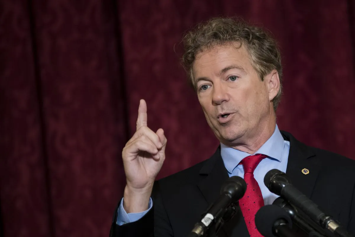 Sen. Rand Paul (R-KY) speaks during a press conference regarding the executive order President Donald Trump signed earlier on Thursday, on Capitol Hill in Washington, DC, on Oct. 12, 2017. (Drew Angerer/Getty Images)