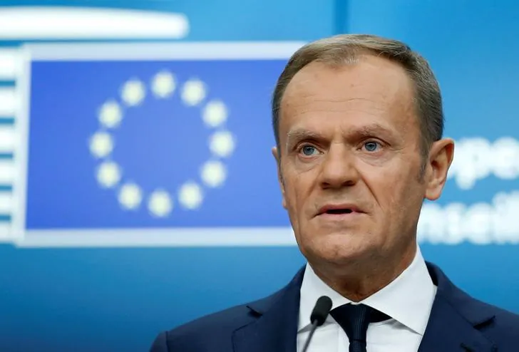 European Council President Donald Tusk addresses a news conference during a European Union leaders summit in Brussels, Belgium, Dec. 15, 2017. (Reuters/Francois Lenoir)