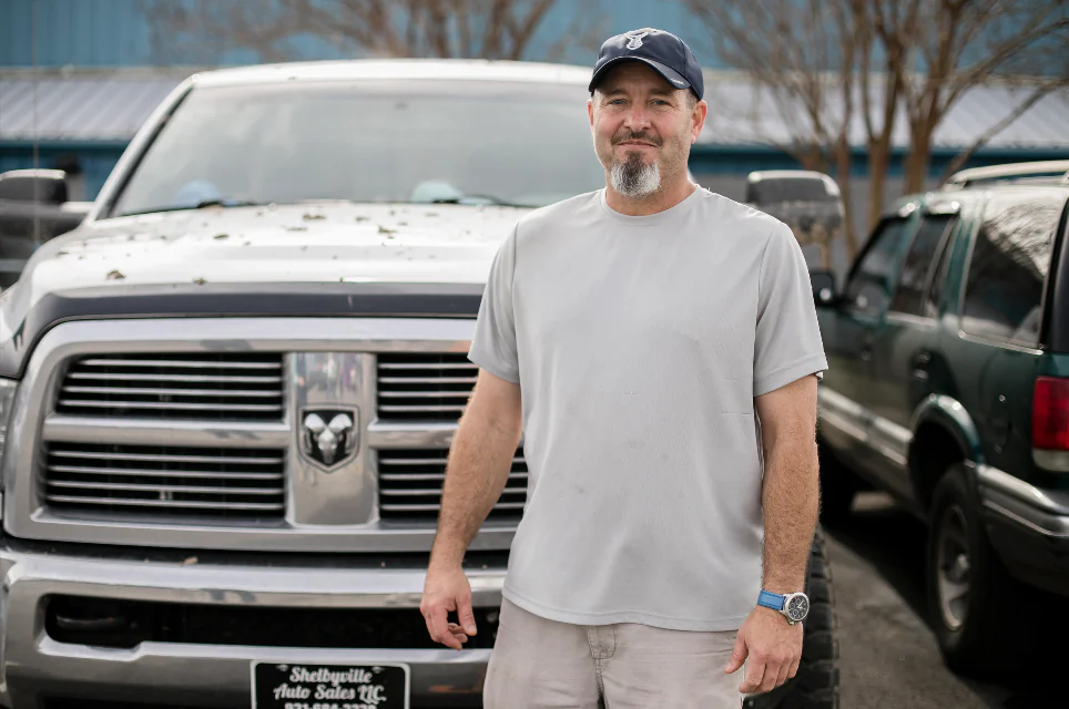 Gary Patterson, a co-owner of a construction business near Nashville, is happy Trump is not a career politician, in Murfreesboro, Tenn., on Jan. 11., 2018. (Samira Bouaou/The Epoch Times)