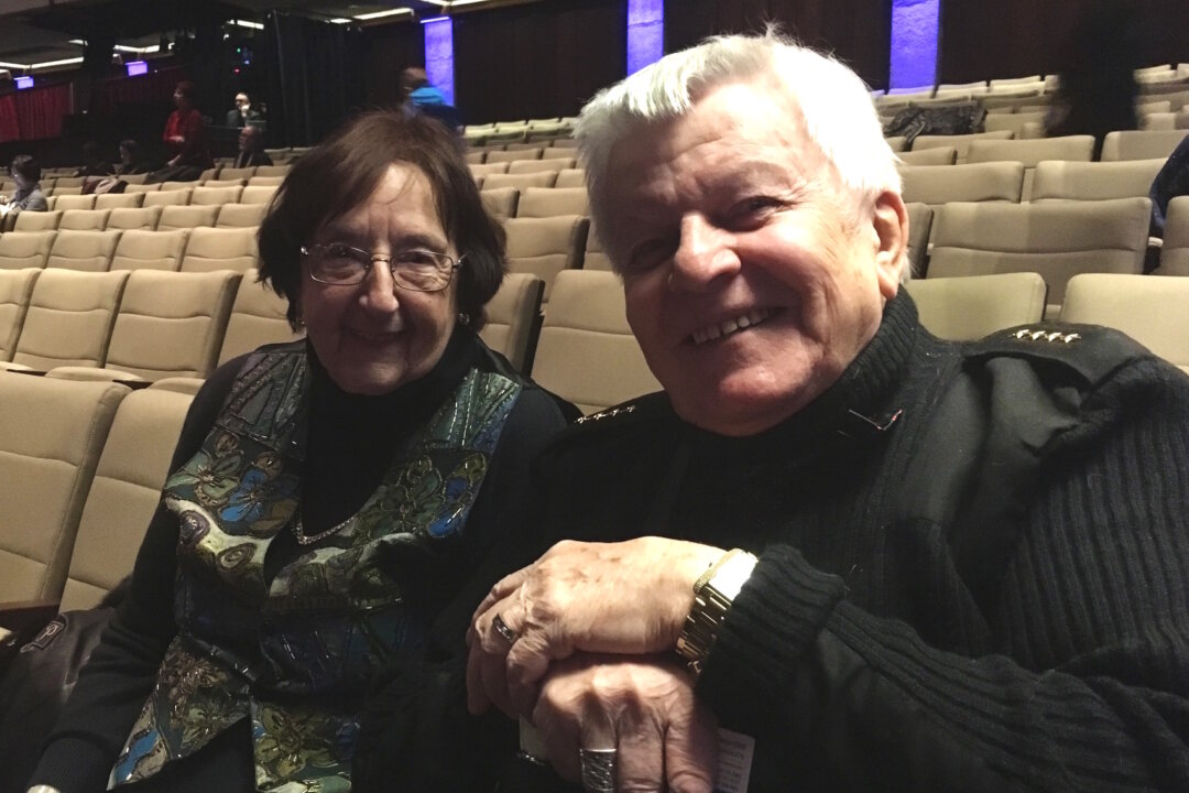 Jerry Pagé, a former diplomat, and Henriette Pagé enjoyed the Shen Yun performance at Grand Théâtre de Québec in Quebec City on Jan. 17, 2018. “It is magnificent,” said Mrs. Page. (Sophie Rouleau/The Epoch Times)