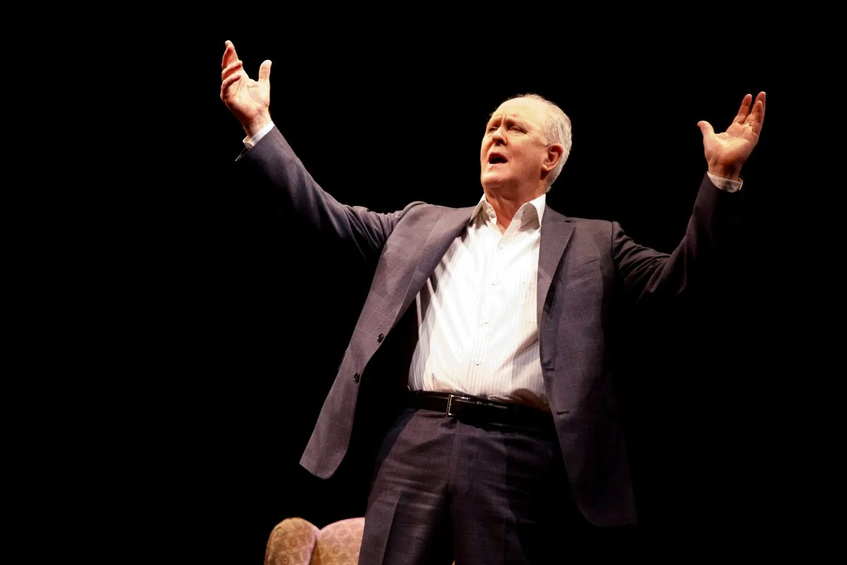 John Lithgow in “Stories by Heart,” produced by Roundabout Theatre. (Joan Marcus)