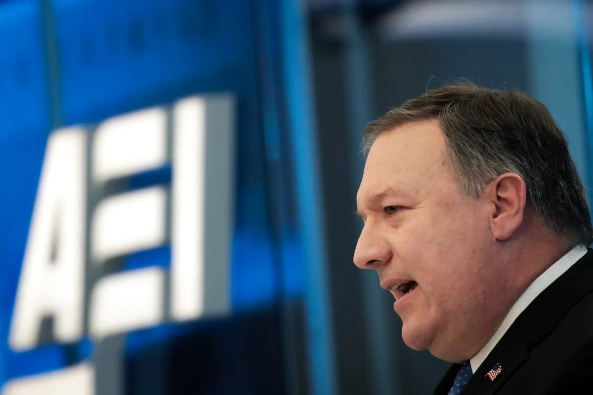 Director of the Central Intelligence Agency (CIA) Mike Pompeo speaks at the American Enterprise Institute, Jan. 23, 2018 in Washington. (Drew Angerer/Getty Images)