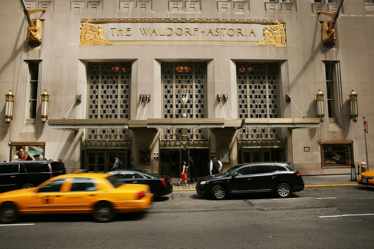 New York's landmark Waldorf Astoria Hotel, pictured on June 27, 2016. The Chinese government took over Waldorf-Astoria Hotel in Feb. 2018 when it seized control of the assets of China's Anbang Insurance Group. (Spencer Platt/Getty Images)