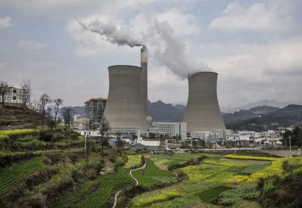 A newly built Chinese state-owned coal-fired power plant in Liuzhi County, Guizhou Province, on Feb. 7, 2017.(Kevin Frayer/Getty Images)