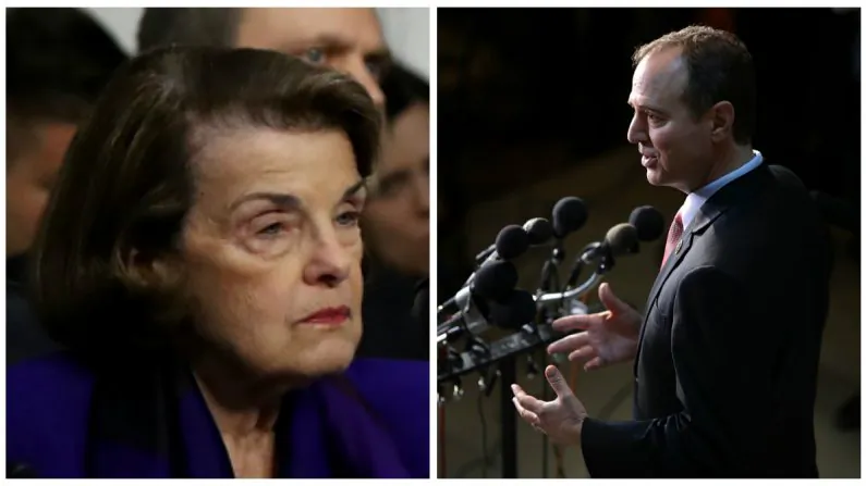 Sen. Dianne Feinstein (Win McNamee/Getty Images) Rep. Adam Schiff (Somodevilla/Getty Images)