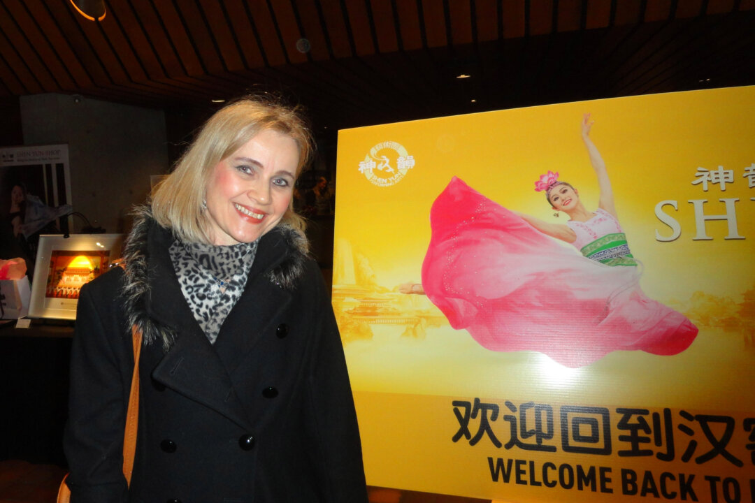 Estera Lukosius enjoyed the Shen Yun performance at FirstOntario Concert Hall in Hamilton, Canada, on Jan. 26, 2018. “The colors were just stunning. Really, really beautiful,” said Ms. Lukosius, who danced Lithuanian folk dancing for 25 years. (Madalina Hubert/The Epoch Times)