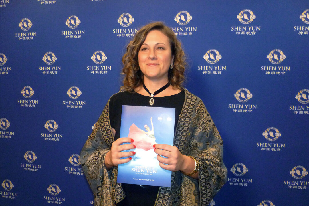 Natalie Nowkawalk enjoyed the Shen Yun performance at Centre In The Square in Kitchener, Canada, on Jan. 27, 2018. “It was just very, very spiritual and moving," said Ms. Nowkawalk. (Allen Zhou/The Epoch Times)