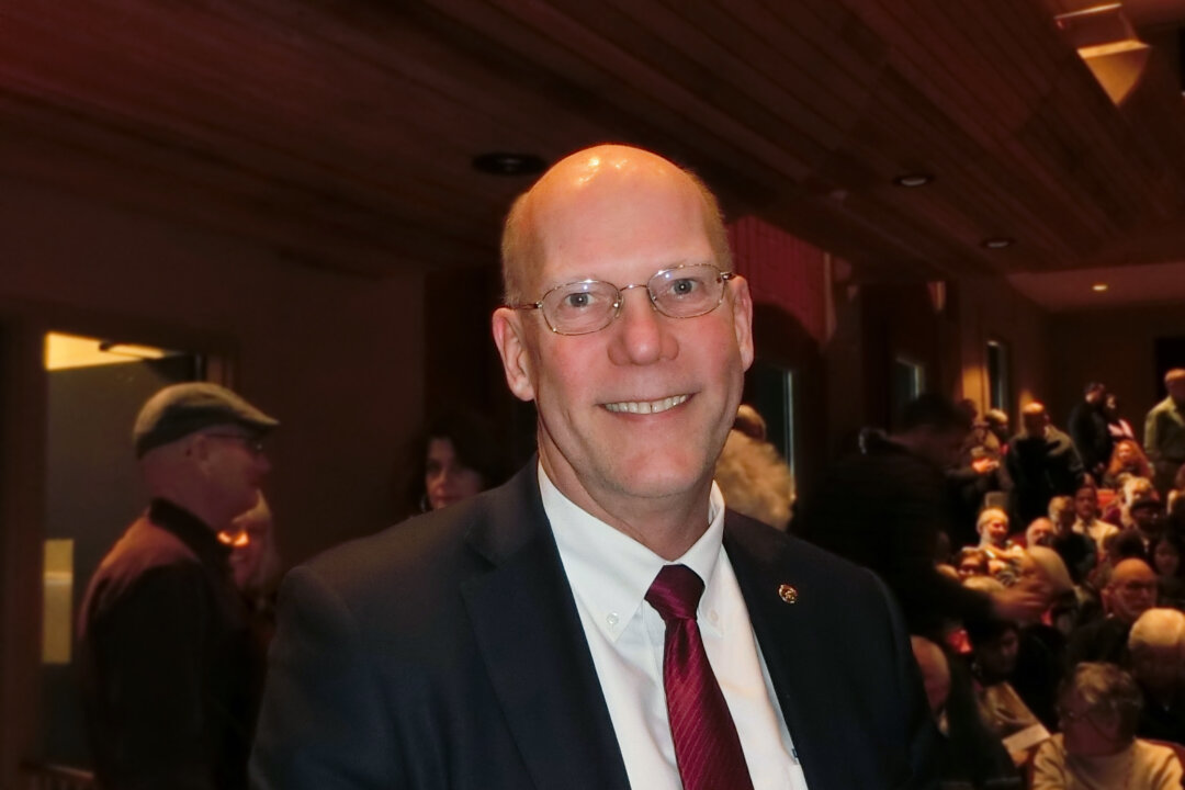 Steve Knox enjoyed the Shen Yun performance at Centre In The Square in Kitchener, Canada, on Jan. 28, 2018. “The choreography is amazing," said Mr. Knox. (Dongyu Teng/The Epoch Times)
