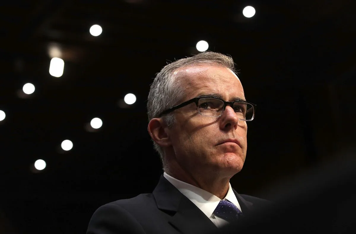 Acting FBI Director Andrew McCabe testifies before the Senate Intelligence Committee on May 11, 2017. (Alex Wong/Getty Images)