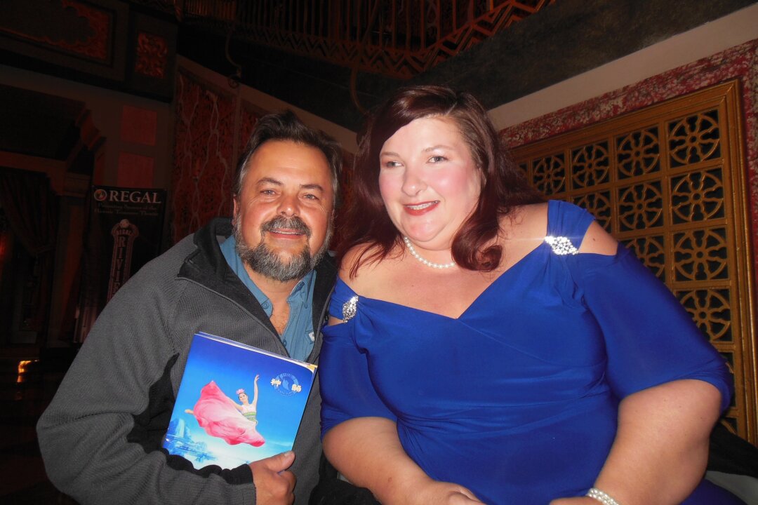 Genna Brown and her husband, David, enjoyed watching Shen Yun at the Tennessee Theatre, Knoxville on Jan. 31, 2018. "Colorful, exciting ... the heavenly scenes, and the piano playing and the singing—it was awesome," said David Brown, a business owner. (Sherry Dong/The Epoch Times)