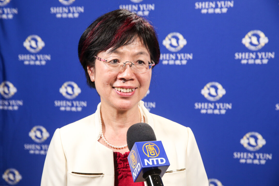 Yu Mei-nu, a Taiwan legislator, attended a Shen Yun performance at the National Dr. Sun Yat-sen Memorial Hall, in Taipei, Taiwan, on Feb. 27, 2018. (Bai Chuan/The Epoch Times)