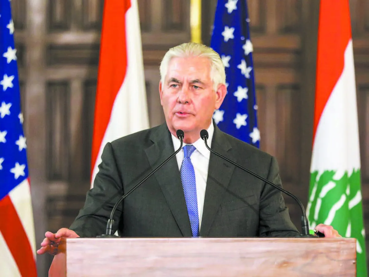 Secretary of State Rex Tillerson in Beirut on Feb. 15. (ANWAR AMRO/AFP/GETTY IMAGES)
