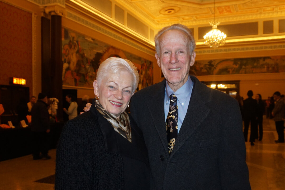 Robert and Ann Wells enjoyed the Shen Yun performance at the State Theatre in Cleveland, Ohio, on Feb. 4, 2018. (Valerie Avore/The Epoch Times) 