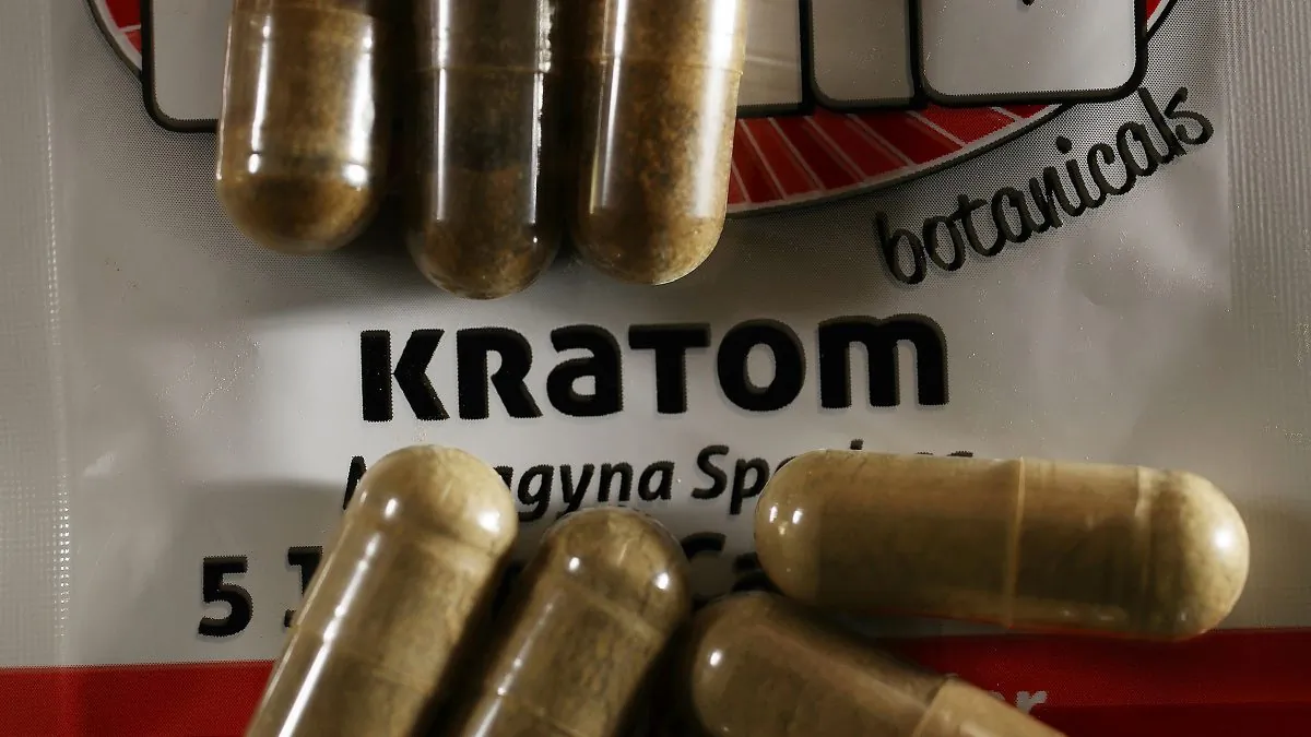 Capsules of the herbal supplement Kratom are seen on May 10, 2016 in Miami, Florida. (Joe Raedle/Getty Images)