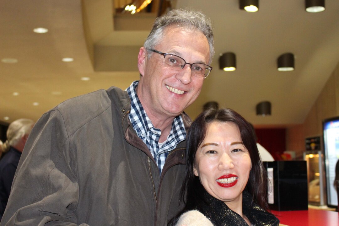 Charles Wilson and his friend, from China, enjoyed watching Shen Yun at the Chrysler Hall, Norfolk, Virginia on Feb. 8, 2018. (Emel Akan/The Epoch Times) 
