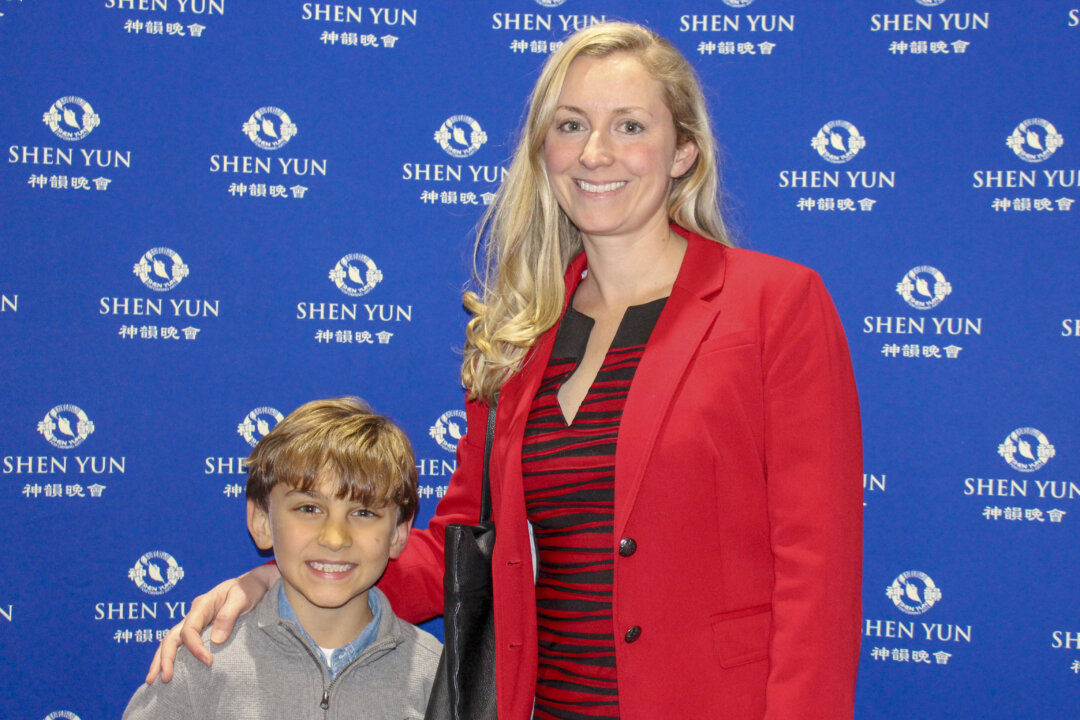 Kailin Eskander and her son, Daniel, enjoyed watching Shen Yun at the Chrysler Hall, Norfolk, Virginia on Feb. 8, 2018. (Emel Akan/The Epoch Times)