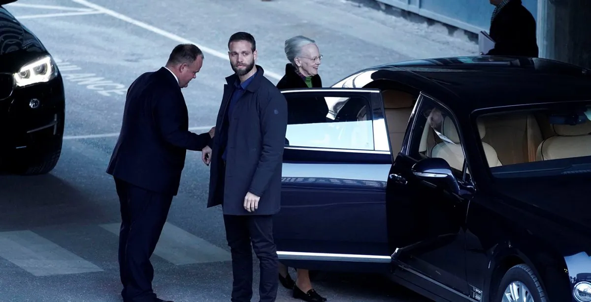 Queen Margrethe of Denmark, leaves Rigshospitalet Hospital after visiting her husband Prince Consort Henrik, whose health has been reported to be in critical condition, in Copenhagen, Denmark February 9, 2018. (Scanpix Denmark/Martin Sylvest via REUTERS)