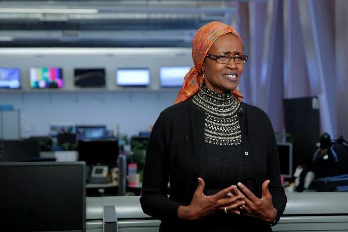 Oxfam International Executive Director Winnie Byanyima speaks during an interview in New York, NY, U.S., Feb. 11, 2018. (Reuters/Andrew Kelly)