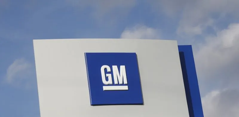The GM logo is seen at the General Motors Warren Transmission Operations Plant in Warren, Michigan on Oct. 26, 2015. (Reuters/Rebecca Cook/File Photo)