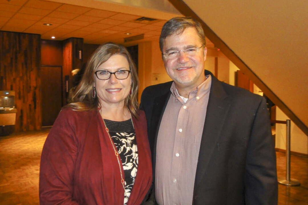 Danny White and his wife, Jana, enjoyed watching Shen Yun at the Rudder Auditorium, in College Station, Texas, on Feb. 13, 2018. (Sophia Zheng/The Epoch Times) 