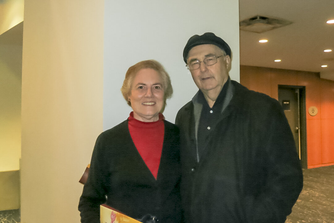 Neil Earle and his wife, Susan, enjoyed a performance by Shen Yun Performing Arts at the Cannon Center for the Performing Arts, in Memphis, Tennessee, on Feb. 14, 2018. (Sally Sun/The Epoch Times)