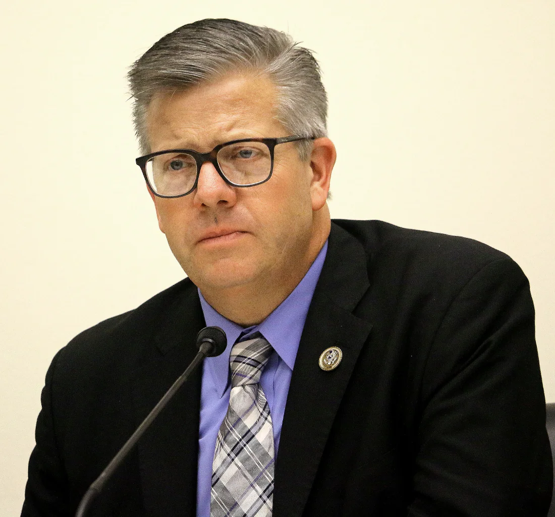 Rep. Randy Hultgren (R-Ill.), Co-Chair of the Tom Lantos Human Rights Commission, makes opening remarks at a hearing, Feb. 15, 2018 on “Defending Prisoners of Conscience.” He is an advocate for poet Zhu Yufu, from China. (Gary Feuerberg/ The Epoch Times)