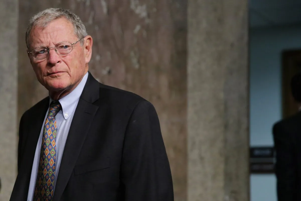 Senator James Inhofe (R-Okla.) in the Dirksen Senate Office Building on Capitol Hill in Washington, on March 17, 2016. (Chip Somodevilla/Getty Images)