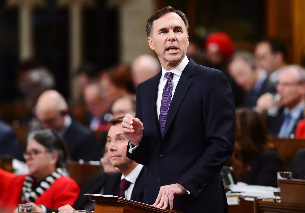 Canadian Finance Minister Bill Morneau delivers the federal budget in the House of Commons in Ottawa on Tuesday, Feb. 27, 2018. (The Canadian Press/Sean Kilpatrick)