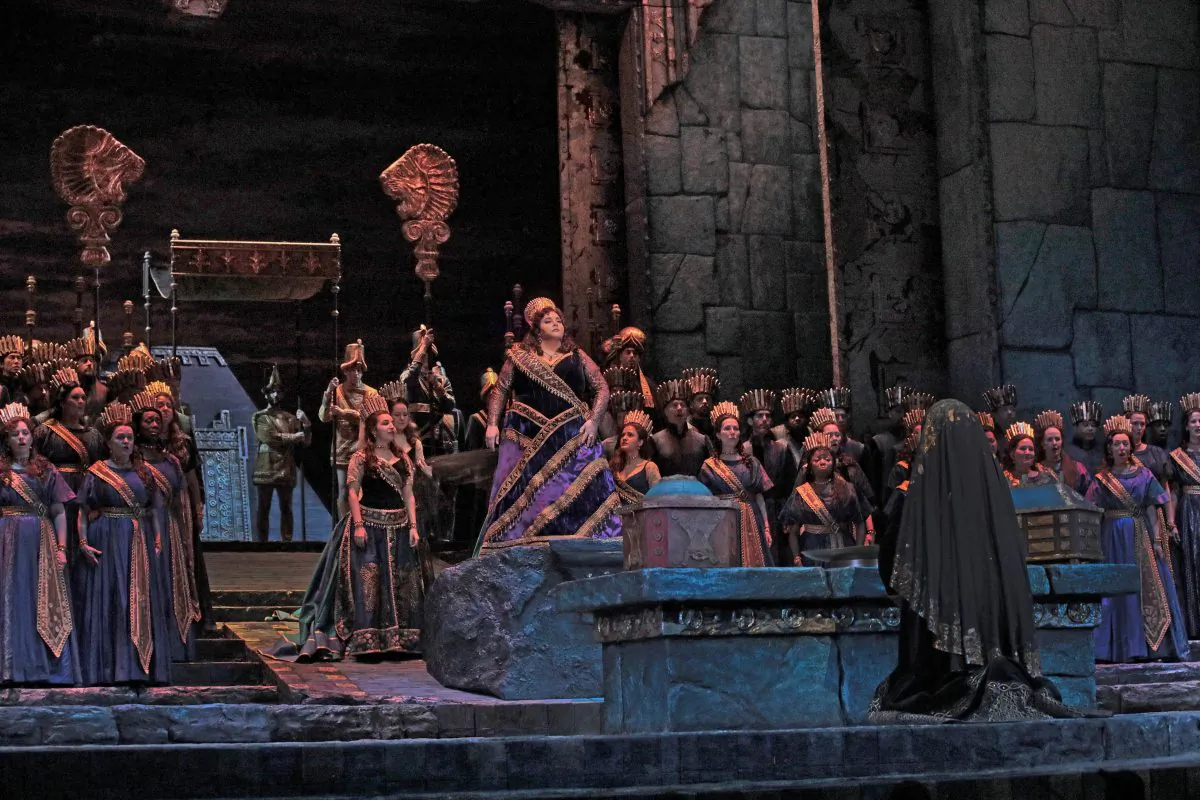 Angela Meade in the title role of Gioachino Rossini's "Semiramide."
(Ken Howard / The Metropolitan Opera)