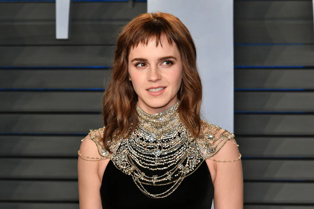 Emma Watson at the 2018 Vanity Fair Oscar Party at the Wallis Annenberg Center for the Performing Arts on March 4, 2018, in Beverly Hills, Calif. (Dia Dipasupil/Getty Images)