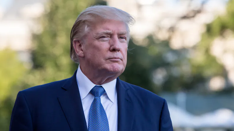 President Donald Trump arrives on the South Lawn of the White House in Washington on Sept. 24, 2017. (Samira Bouaou/The Epoch Times)