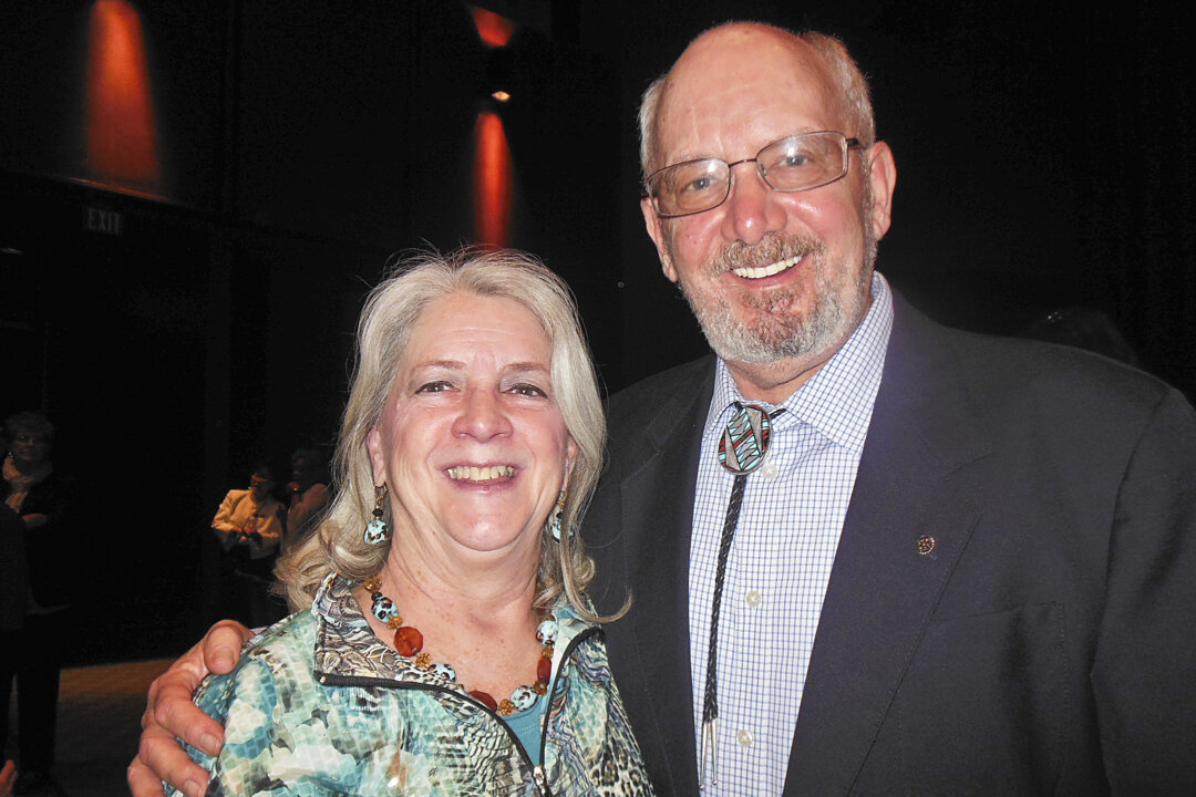 Debbie Cox, a retired IBM global marketing manager, and her husband Dr. Gordon Cox, a retired engineering manager at AMECO, enjoyed the Shen Yun performance at the Popejoy Hall in Albuquerque, New Mexico, on March 5, 2018. "The way the performances blend in the cinematography and the dance—is just splendid," Dr. Cox said. (Sherry Dong/The Epoch Times)
