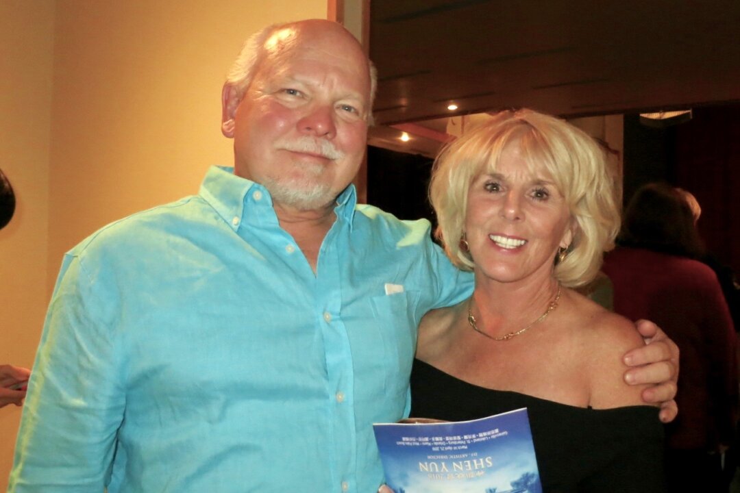 Jack Sage and his wife, Jill, attended the Shen Yun performance at the Curtis M. Phillips Center for the Performing Arts, in Gainesville, Fla., on March 16, 2018. “The divinity and the Chinese culture of 5,000 years is pretty amazing to see,” Mrs. Sage said. (Sally Sun/The Epoch Times)