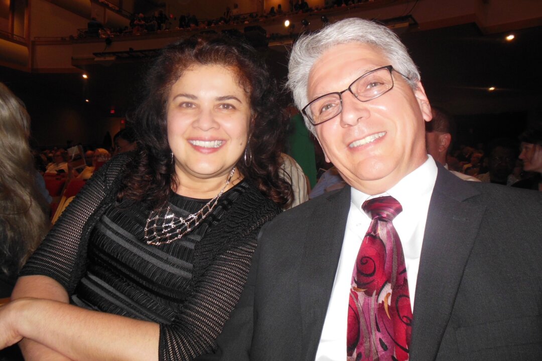 Joseph and Miriam Gaudino attended the Shen Yun performance at the Curtis M. Phillips Center for the Performing Arts, in Gainesville, Fla., on March 16, 2018. “I wanted my eyes to capture every single dance … because … I see that it is pure, it is beautiful,” Mrs. Gaudino said. (Sherry Dong/The Epoch Times)