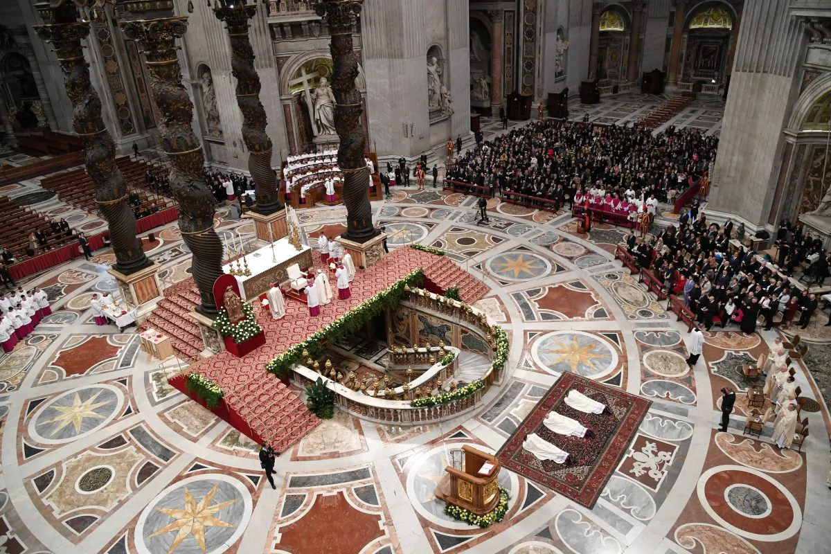 A mass for the Saint Joseph feast in St. Peter Basilica at the Vatican on March 19, 2018. (Andreas Solaro/AFP/Getty Images)