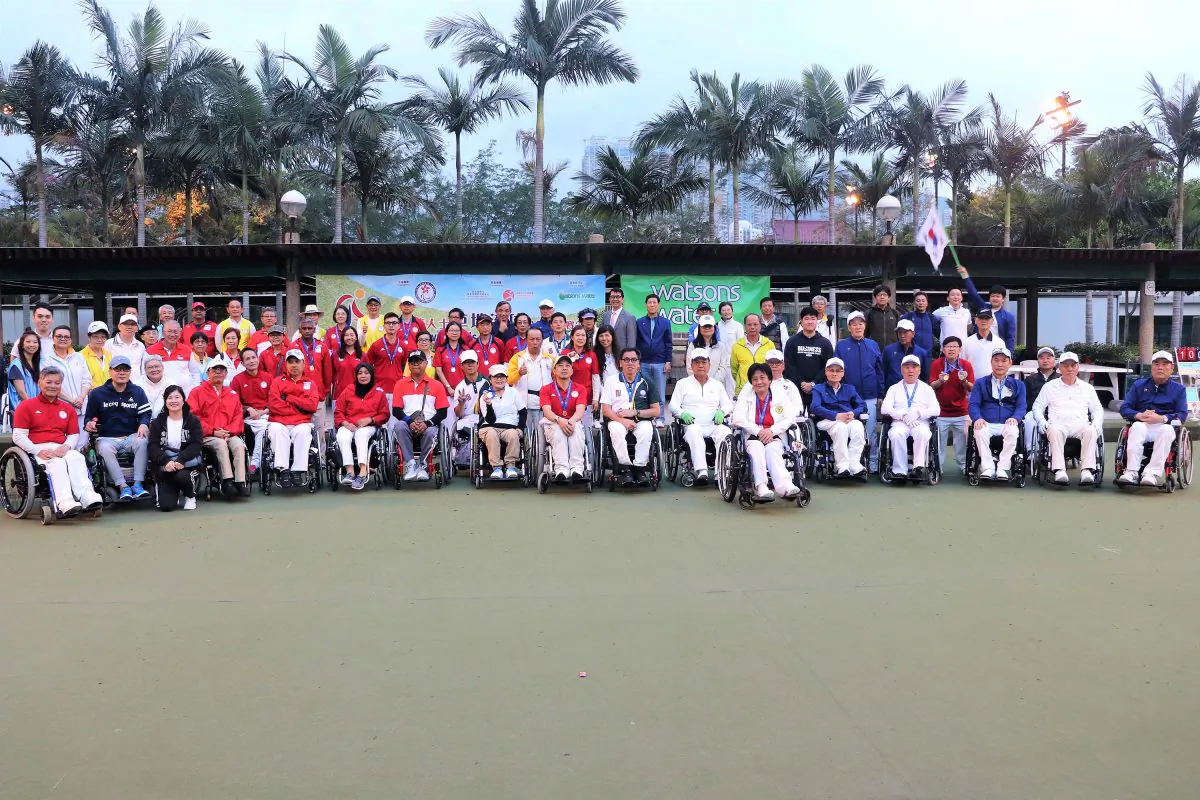 More than 40 disabled bowlers from Hong Kong, Korea and Singapore participated in the Hong Kong Lawn Bowls Open Championship for the Disabled 2018 on Mar 18-19. (HKPC&SAPD)