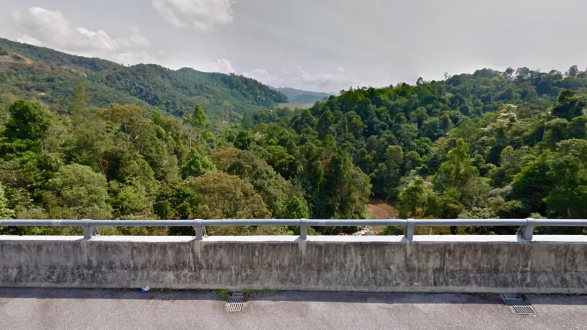 The Bridge Rope Swing in Kuala Kubu Bharu, Selangor, Malaysia. (Screenshot via Google Maps)