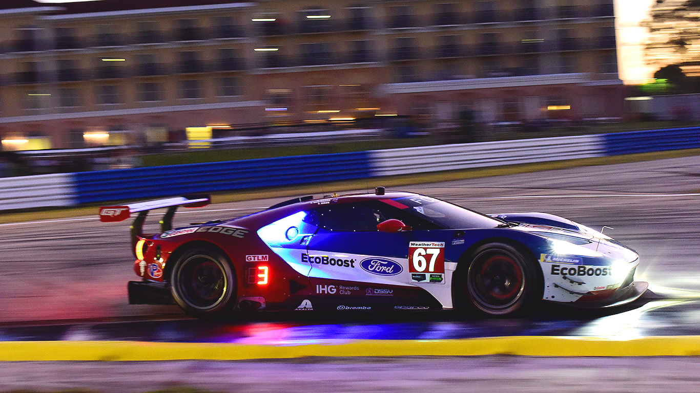 The #67 Ford GT finished fourth in GTLM. (Bill Kent/Epoch Times)
