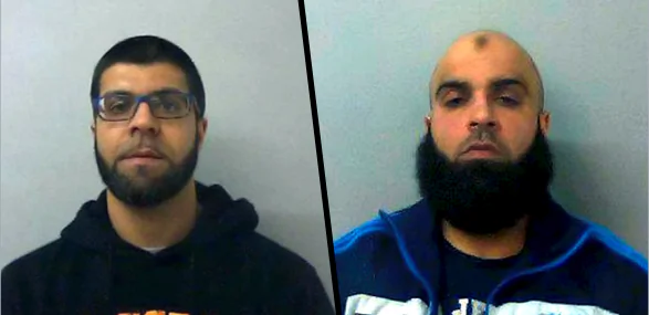 Khalid Hussain (L) and Assad Hussain were among the seven men convicted for their involvement in a sex gang  who abused young girls on a massive scale. (SWNS) 