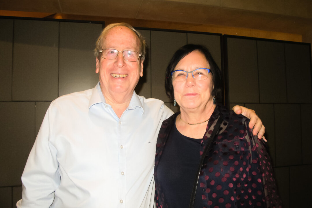Zvi Stepak, CEO of one of Israel's largest investment houses, and his wife Ellen enjoyed Shen Yun Performing Arts at The Opera House in Tel Aviv on March 25, 2018. (Mary Man/The Epoch Times)